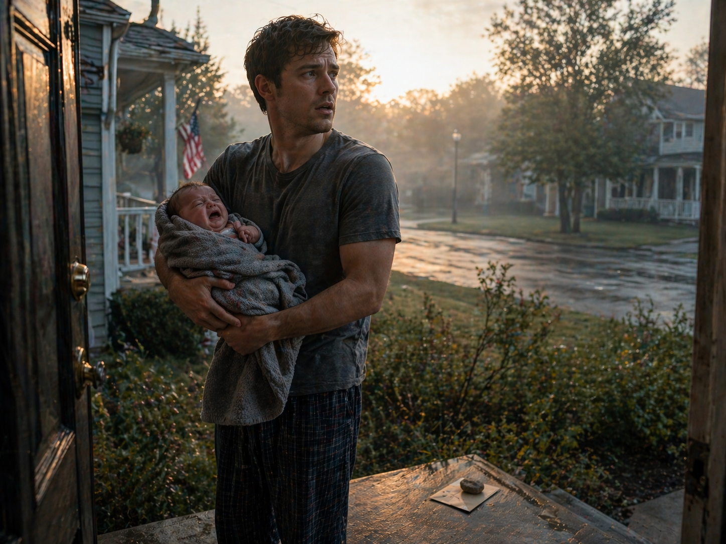 A Baby Was Left on My Porch at Dawn… What the Note Said Changed Everything